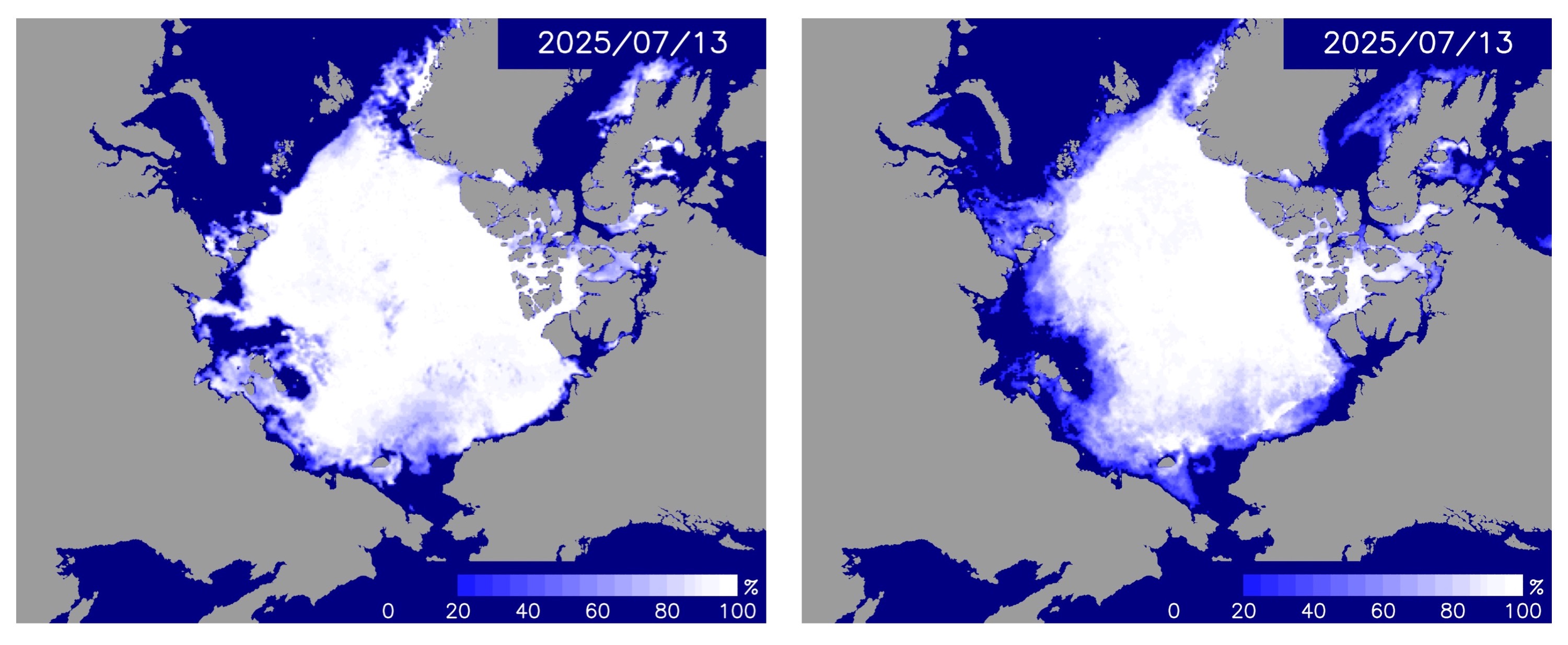 Accumulated shear of sea ice motion from January 1 to May 31.